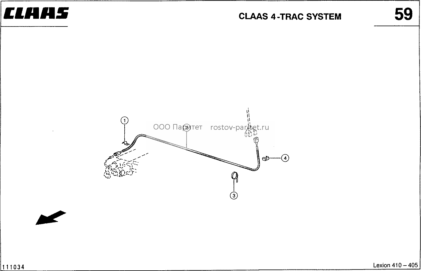 ELEKTRIK, ANSCHLUESSE HAUPTKABELSATZ LI - CLAAS LEX 410-405